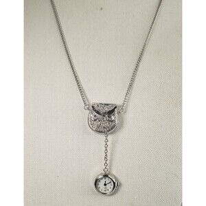 Vintage Filigree Victorian Silver Tone Purse Pocket Watch Revival 26” Necklace